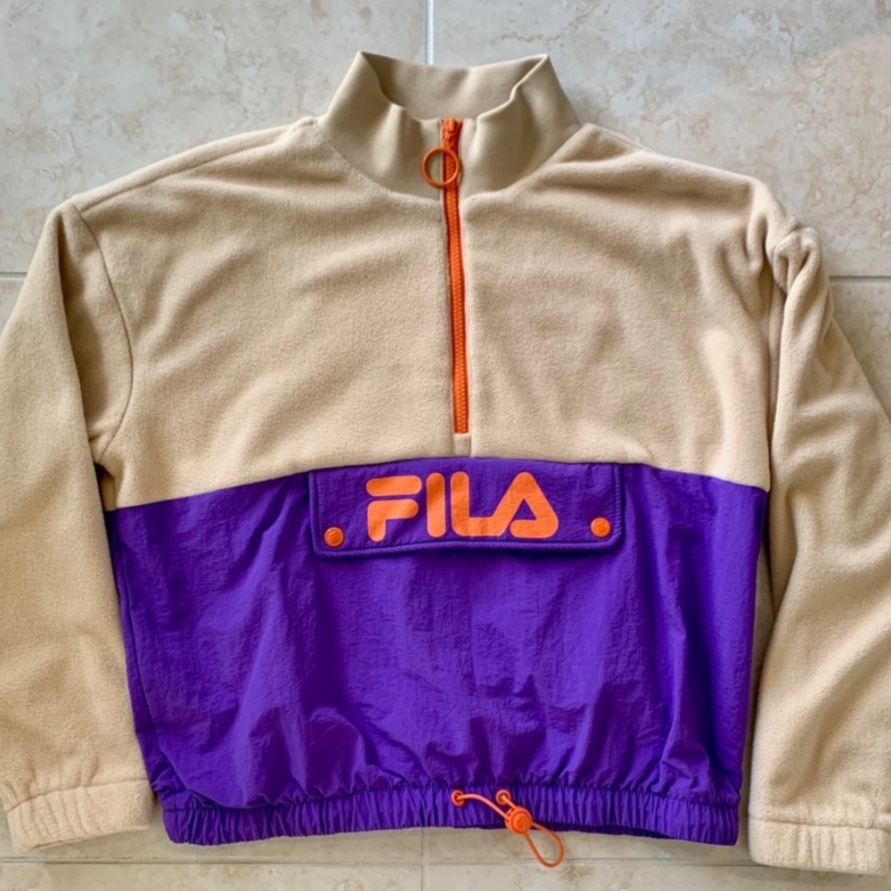 FILA size small zip up fleece jacket, sweater hoodie